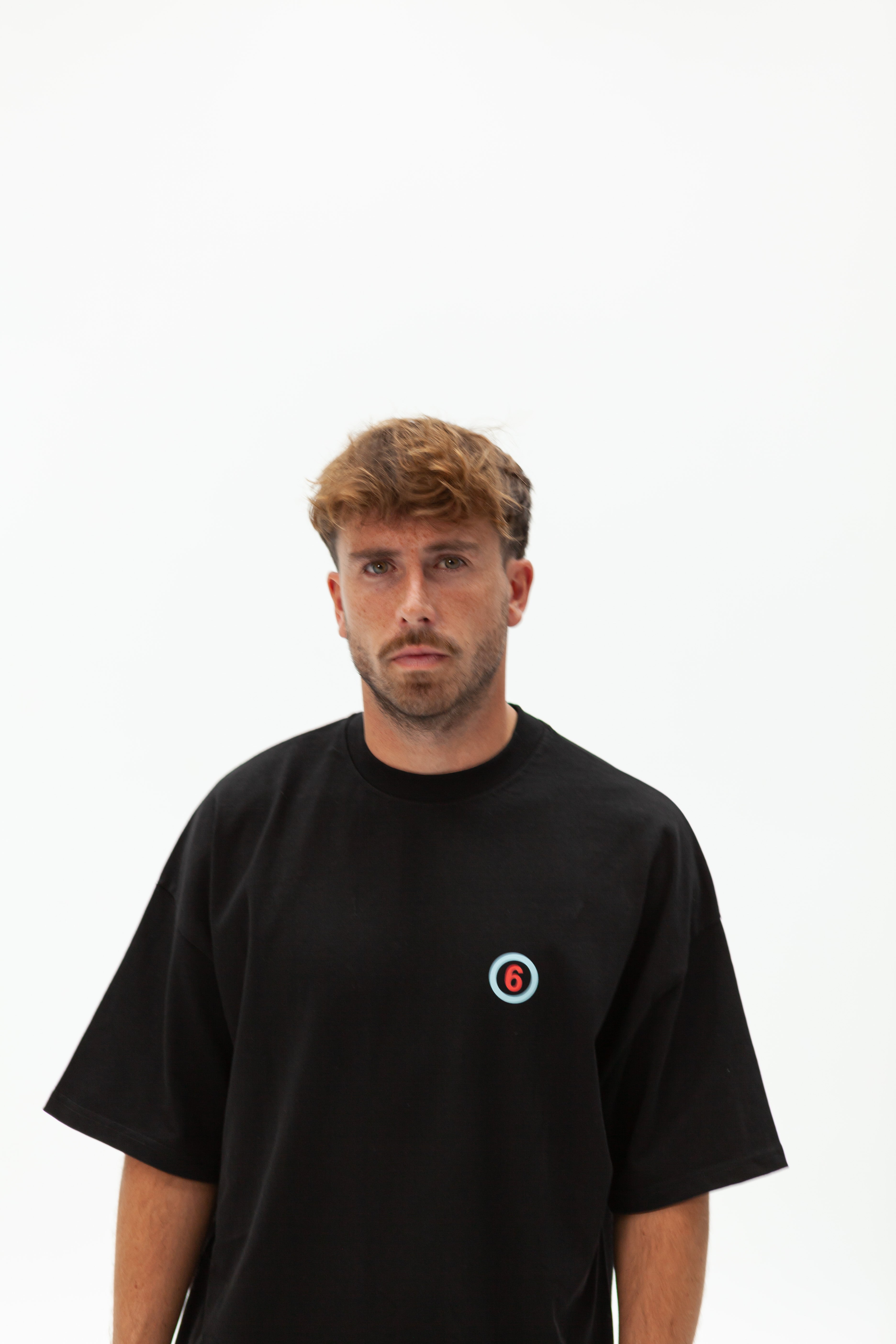 CAMISETA OVERSIZED NEGRO "PUERTO DE A CORUÑA"